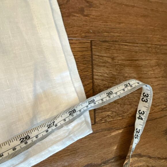 Quince NWT white 100% linen trouser pleat pant lined 6 - Picture 6 of 16